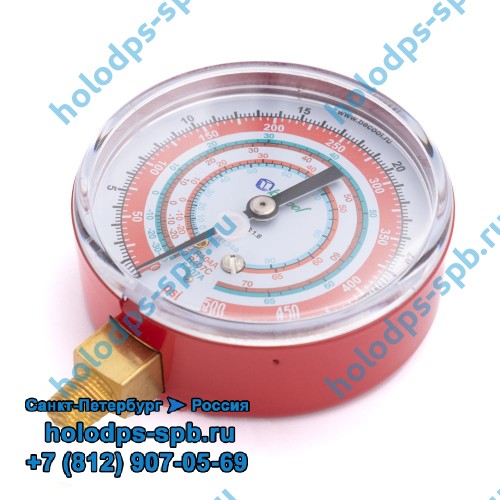 Манометр ВД Becool, 80 мм R134a, R404A, R407C, 507A
