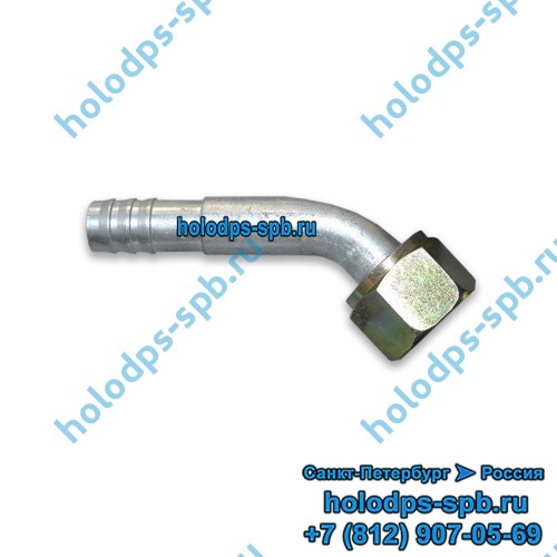 Фитинг o-ring алюминиевый для a/c G8, угловой, 45 градусов, с гайкой