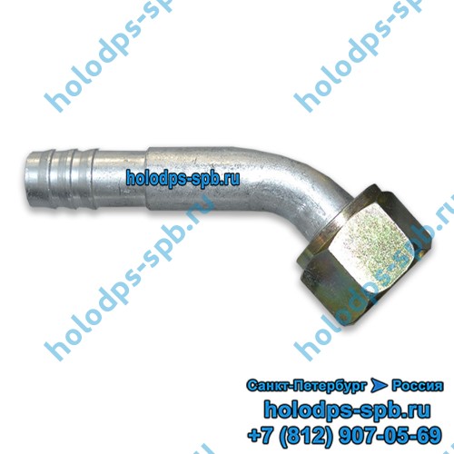 Фитинг o-ring алюминиевый для a/c G12, угловой, 45 градусов, с гайкой