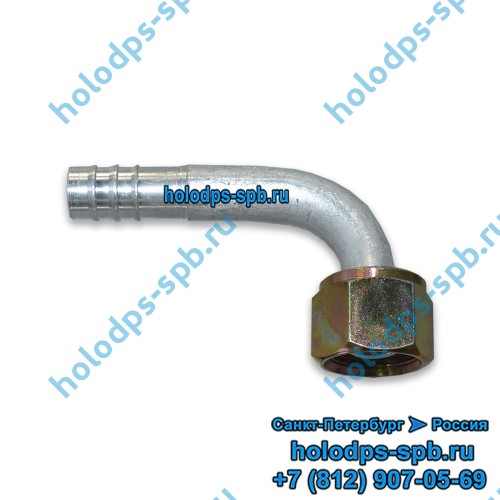 Фитинг o-ring алюминиевый для a/c G8, угловой, 90 градусов, с гайкой