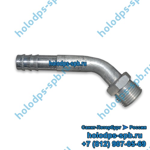 Фитинг o-ring алюминиевый для a/c G10, встречный, угловой, 45 градусов