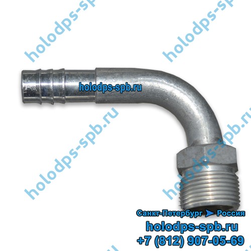 Фитинг o-ring алюминиевый для a/c G12, встречный, угловой, 90 градусов