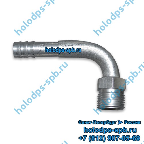 Фитинг o-ring алюминиевый для a/c G10, встречный, угловой, 90 градусов